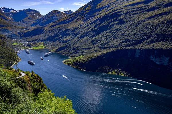 Geiranger fjord, Όμορφη Φύση Νορβηγία. — Φωτογραφία Αρχείου