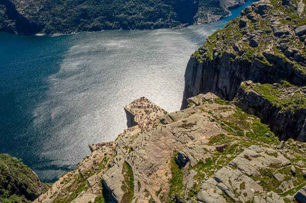 Pulpit Rock Preikestolen Güzel Doğa Norveç — Stok fotoğraf