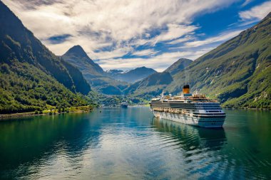 Geiranger fijord, Güzel Doğa Norveç.