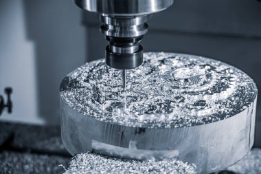 Metal Cnc torna makinesi. Metal kesme modern profesyonel