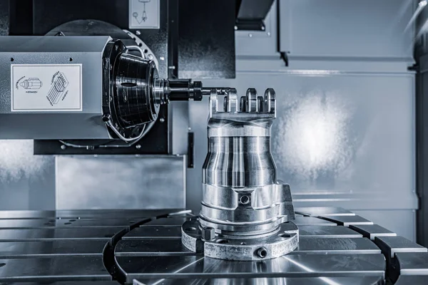 Metallbearbeitende CNC-Fräsmaschine. Schneiden von Metall modern pro — Stockfoto