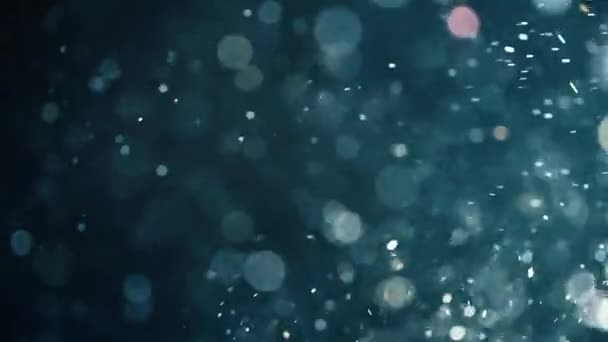 Bokeh di particelle astratte galleggianti su sfondo scuro — Video Stock