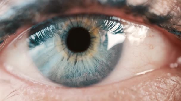 Kobieta Pojedyncze Oko Zbliżenie — Wideo stockowe