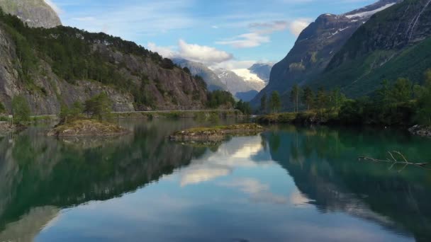美丽的自然挪威自然景观 — 图库视频影像
