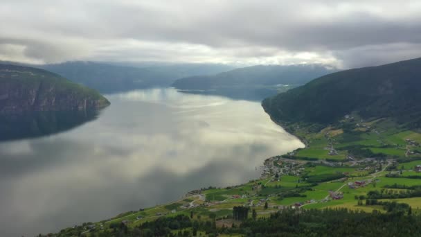 Légi Felvétel Gyönyörű Természet Norway — Stock videók