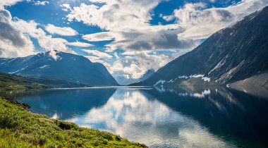 Güzel Doğa Norveç Doğal Arazisi.