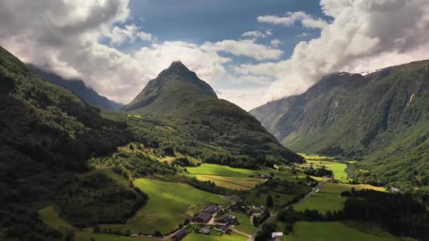 Letecké Záběry Krásná Příroda Norway — Stock video