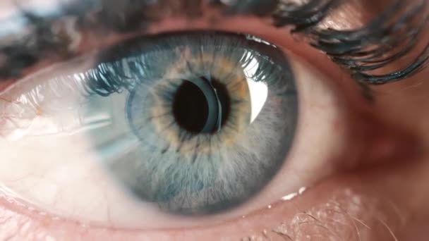 Woman Single Eye Close — Stock Video