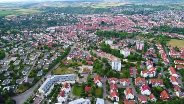 Αεροφωτογραφία Rottenburg Neckar Γερμανία — Αρχείο Βίντεο