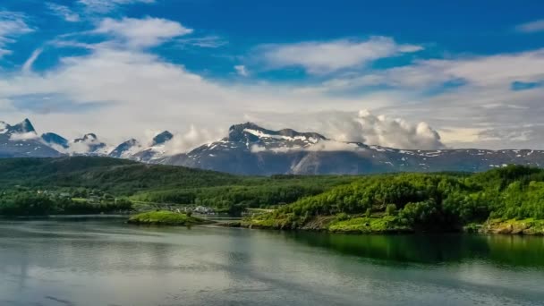 Bela Natureza Noruega Paisagem Natural Hidromassagem Turbilhão Saltstraumen Nordland Noruega — Vídeo de Stock