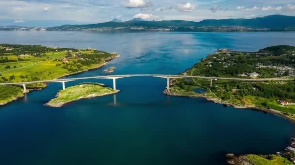 Bela Natureza Noruega Paisagem Natural Hidromassagem Turbilhão Saltstraumen Nordland Noruega — Vídeo de Stock