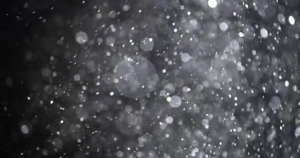 Karanlık Arkaplanda Soyut Parçacık Bokeh Yüzdürür — Stok video