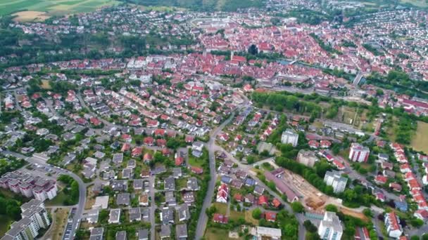 Вид Повітря Rottenburg Neckar Germany — стокове відео