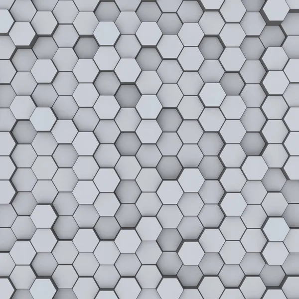 灰色六边形蜂窝抽象背景 — 图库照片