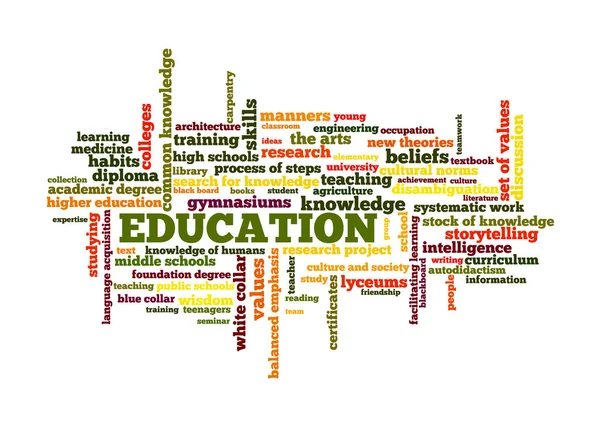 Conocimiento, aprendizaje, educación Tag Cloud — Vector de stock