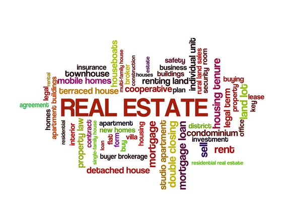 Real Estate Word Tag Cloud — Vector de stoc