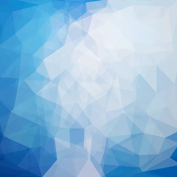 Fond polygonal abstrait en couleurs bleues — Image vectorielle