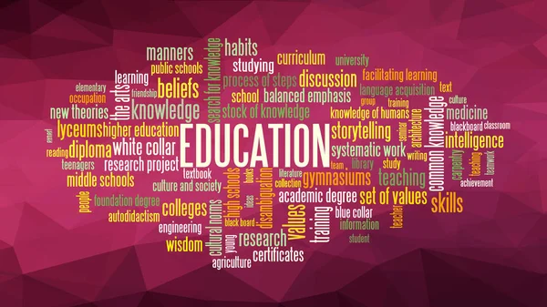 Onderwijs word cloud, concept illustratie vector — Stockvector