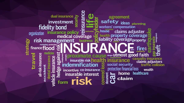 Insurance Word Cloud concept illustration — Stock Vector