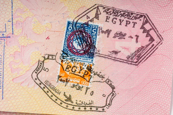 Sello fronterizo de visado egipcio — Foto de Stock