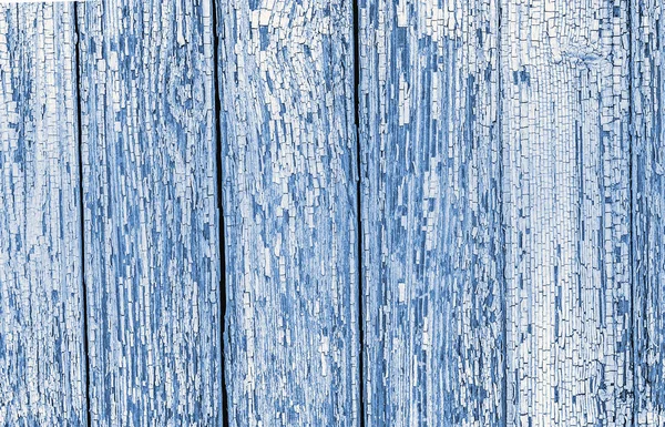 Alta pared de madera pintada agrietada antigua detallada — Foto de Stock