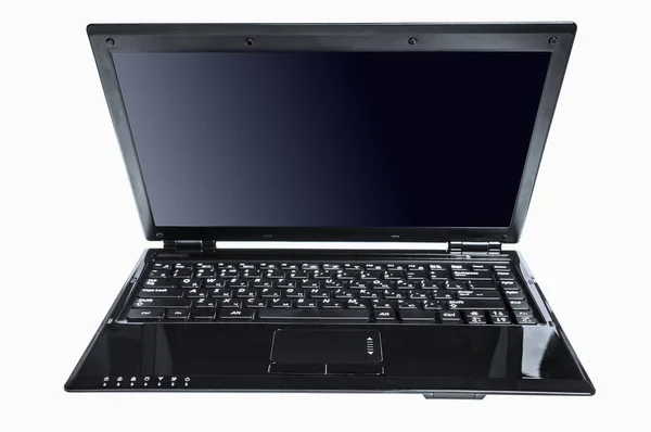 Schwarzes Laptop-Notizbuch ausgeschnitten — Stockfoto