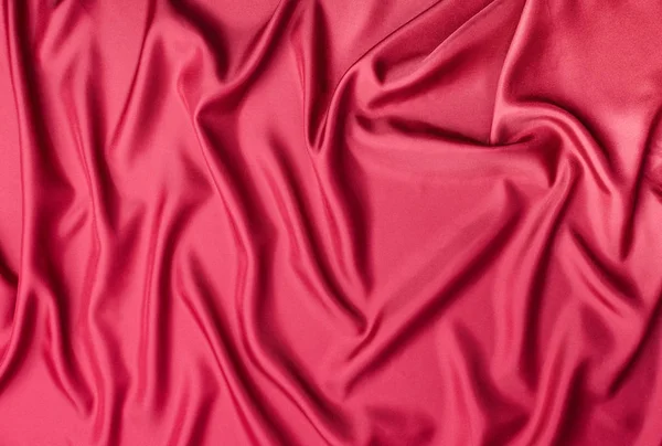 Elegante seda vermelha textura de pano de luxo ou fundo — Fotografia de Stock