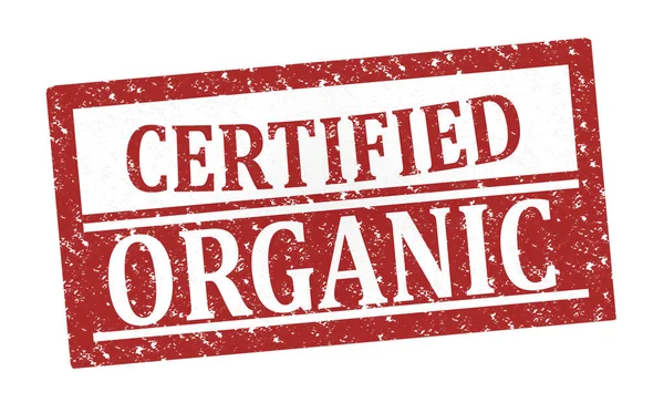 Gumové razítko certifikované organické — Stock fotografie