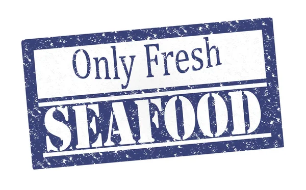 Rubber Stamp Fresh Seafood — Stock Photo, Image