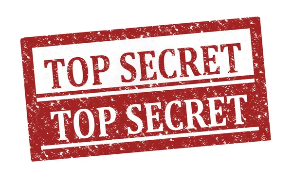 Rubber stempel Top Secret — Stockfoto