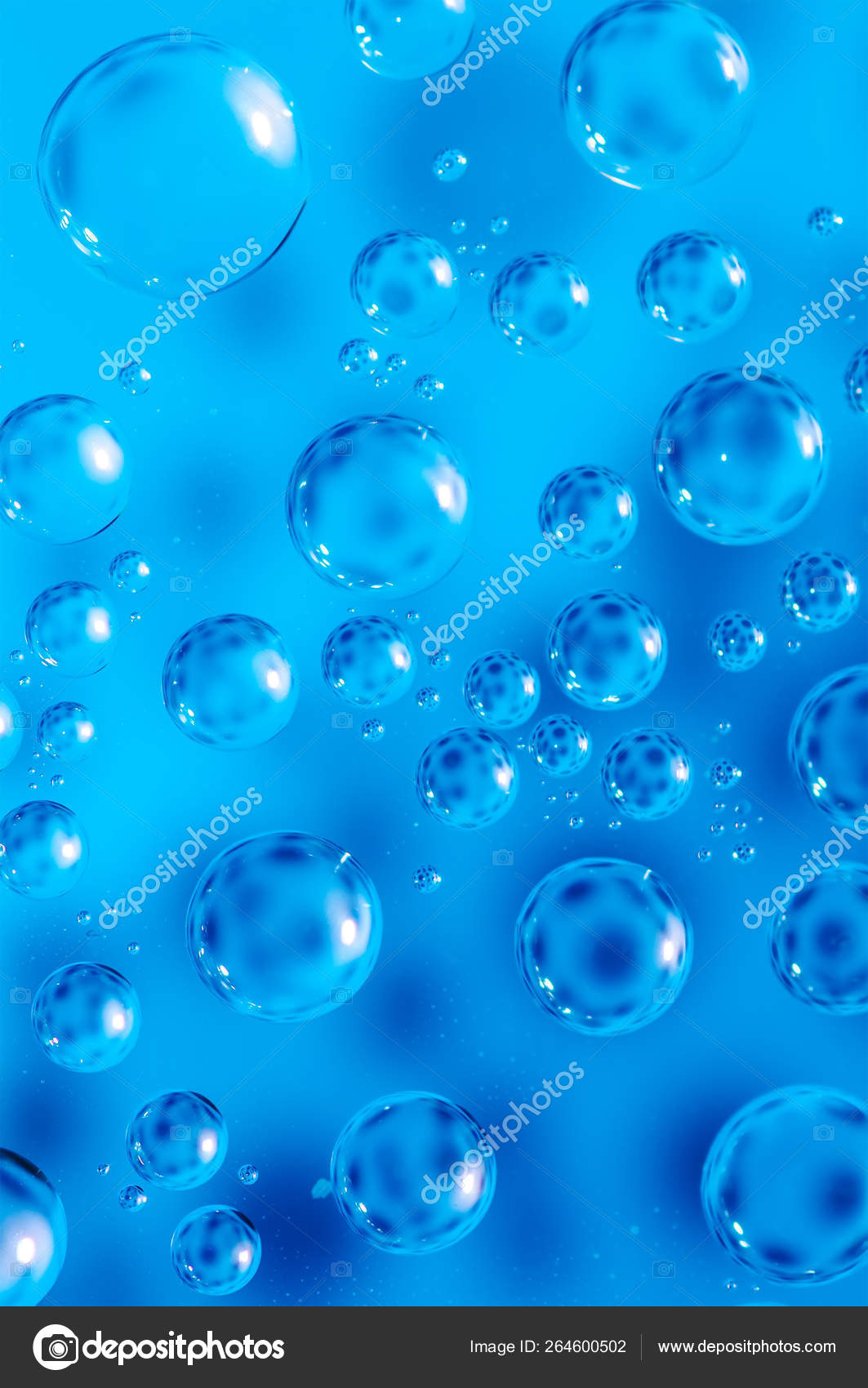 青い背景に水の中のマクロ気泡 無料のストック写真 C Paulpaladin