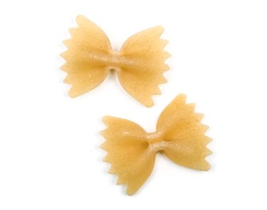 Farfalle italian bow tie shape pasta macro view  clipart