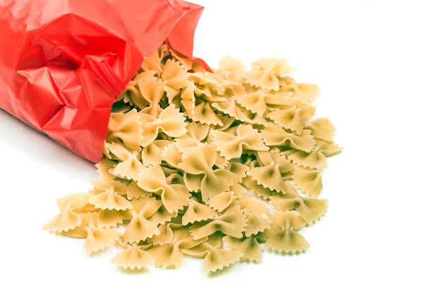 Farfalle pacote de massas em branco — Fotografia de Stock