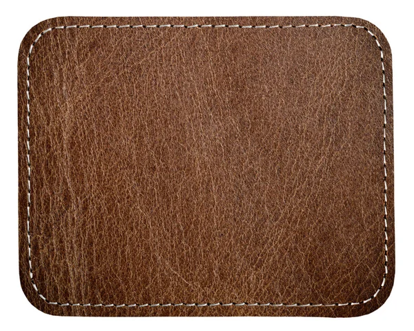 brown leather label mockup