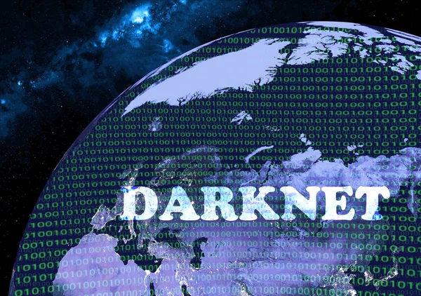 Ilustrasi konsep 3D Darknet — Stok Foto