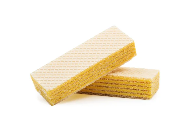 Two wafers macro isolated — Stock Photo, Image