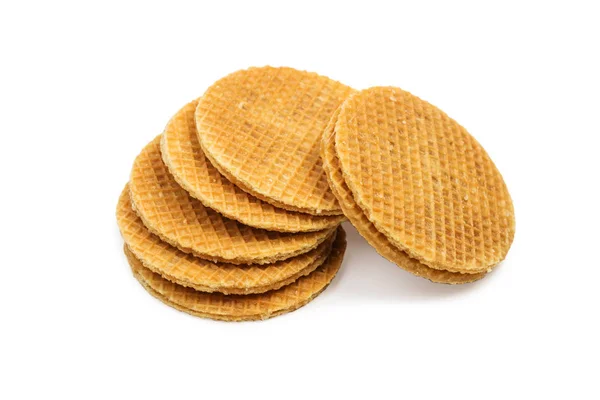 Round Wafers on a white background isolated — Stock Photo, Image