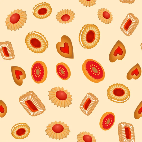 Illustration Fond Sans Couture Cuisson Des Fruits — Image vectorielle