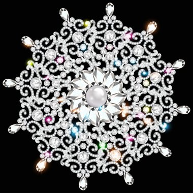 Mandala broş mücevherleri, tasarım elementi. Geometrik vintage ornam