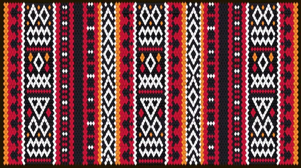 Alfombra colorida del kilim oriental del mosaico con geometr popular tradicional — Vector de stock