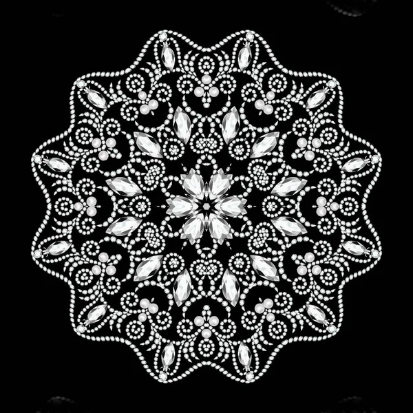 Κοσμήματα από Mandala, σχεδιαστικό στοιχείο. Γεωμετρική vintage ornam — Φωτογραφία Αρχείου