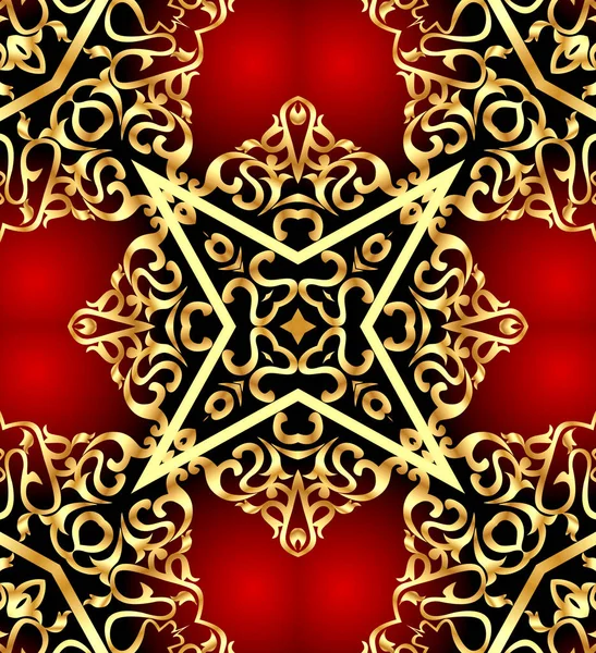 Ілюстрація фону з золотим (en) східним візерунком — стокове фото