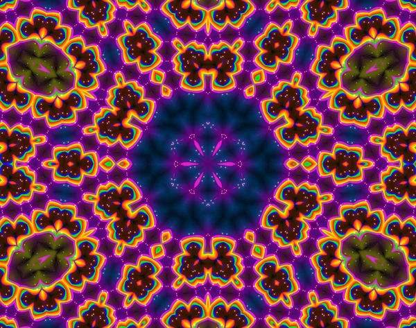 Colorful fractal floral pattern, digital artwork for creative gr — Stock Photo, Image