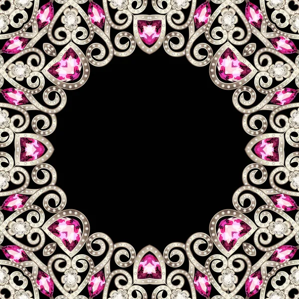 Mandala broş mücevherleri, tasarım elementi. Geometrik vintage ornam — Stok fotoğraf