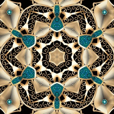 Mandala broş mücevherleri, tasarım elementi. Geometrik vintage ornam