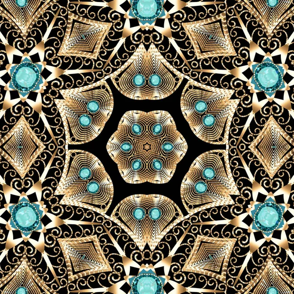 Mandala bross ékszerek, design elem. Geometrikus vintage ornam — Stock Fotó