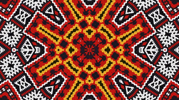 Geleneksel halk geometr ile renkli mozaik oryantal kilim halı — Stok fotoğraf