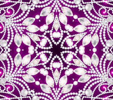 Mandala broş mücevherleri, tasarım elementi. Geometrik vintage ornam