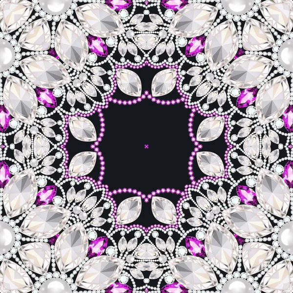 Mandala bross ékszerek, design elem. Geometrikus vintage ornam — Stock Fotó