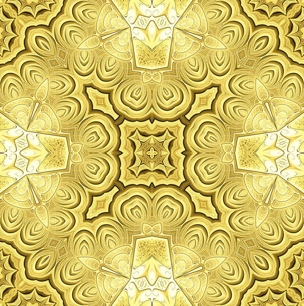 Illustration background with shiny gold carvings — Stock Photo, Image